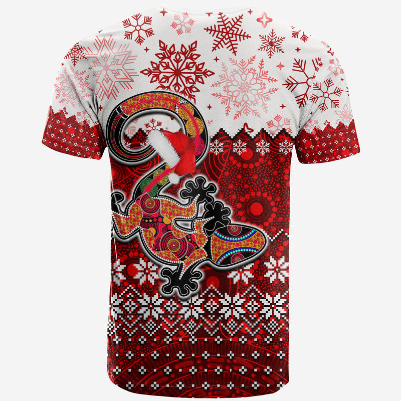 Aboriginal Christmas 2022 Lizard T Shirt Red Style - Vibe Hoodie Shop