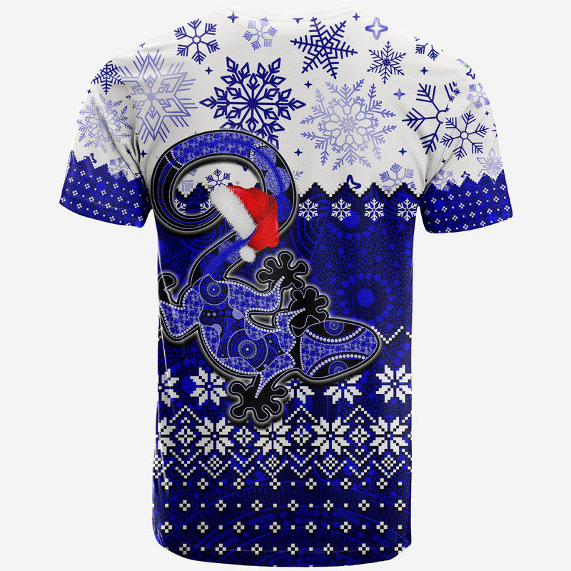 Aboriginal Christmas 2022 Lizard T Shirt Blue Style - Vibe Hoodie Shop