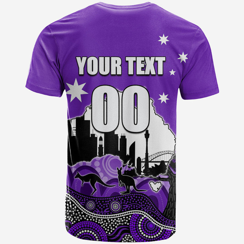 (Custom Personalised And Number) Happy Australia Day- Hobart Hurricanes T Shirt - Vibe Hoodie Shop