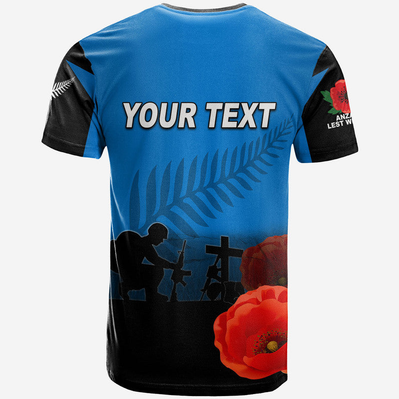 (Custom Personalised) Anzac Day- New Zealand Remembers T Shirt - Vibe Hoodie Shop