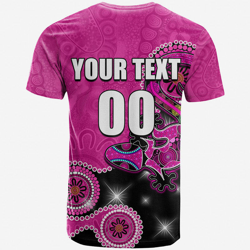 (Custom Personalised Number) Sydney Sixers T Shirt Aboriginal Lizard - Vibe Hoodie Shop