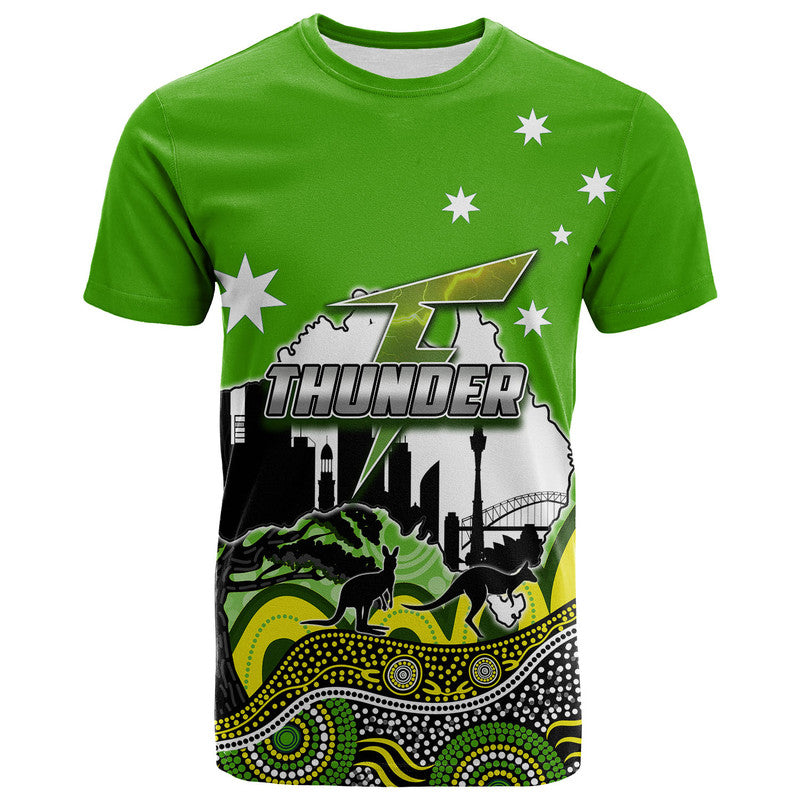 (Custom Personalised And Number) Happy Australia Day- Sydney Thunder T Shirt - Vibe Hoodie Shop