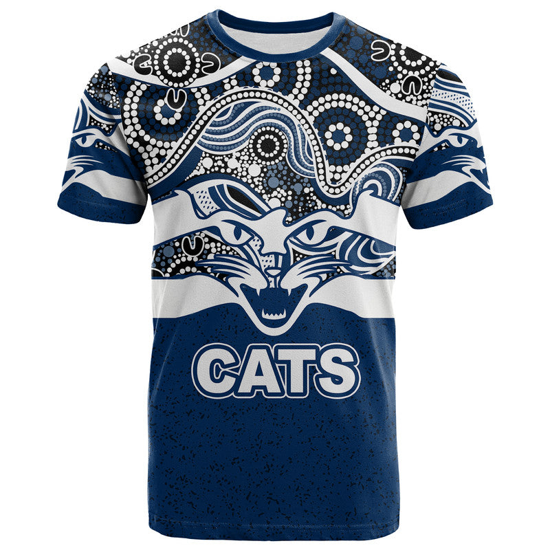 (Custom Personalised) Geelong Cats Indigenous Basic Style T Shirt - Vibe Hoodie Shop