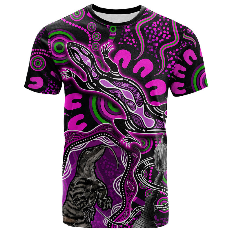 (Custom Personalised) Aboriginal Lizard T Shirt Pink Color - Vibe Hoodie Shop