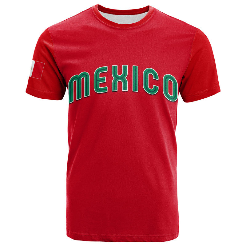 (Custom Personalised And Number) Baseball 2023 Mexico T Shirt Red Style - Vibe Hoodie Shop