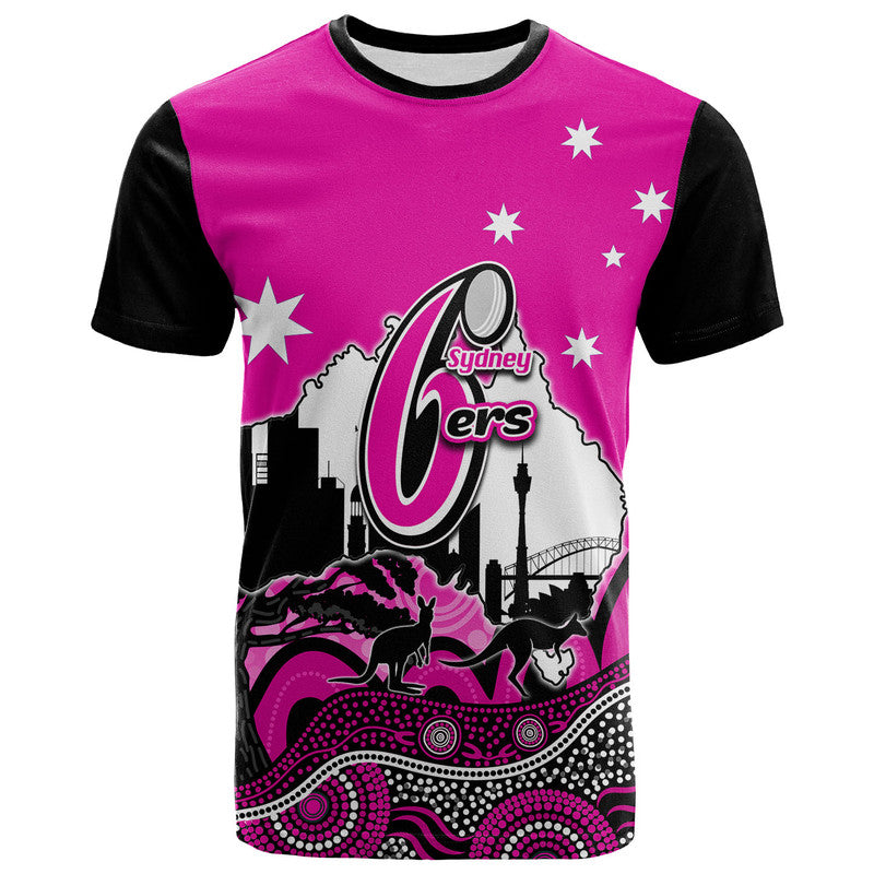 (Custom Personalised And Number) Happy Australia Day- Sydney Sixers T Shirt - Vibe Hoodie Shop