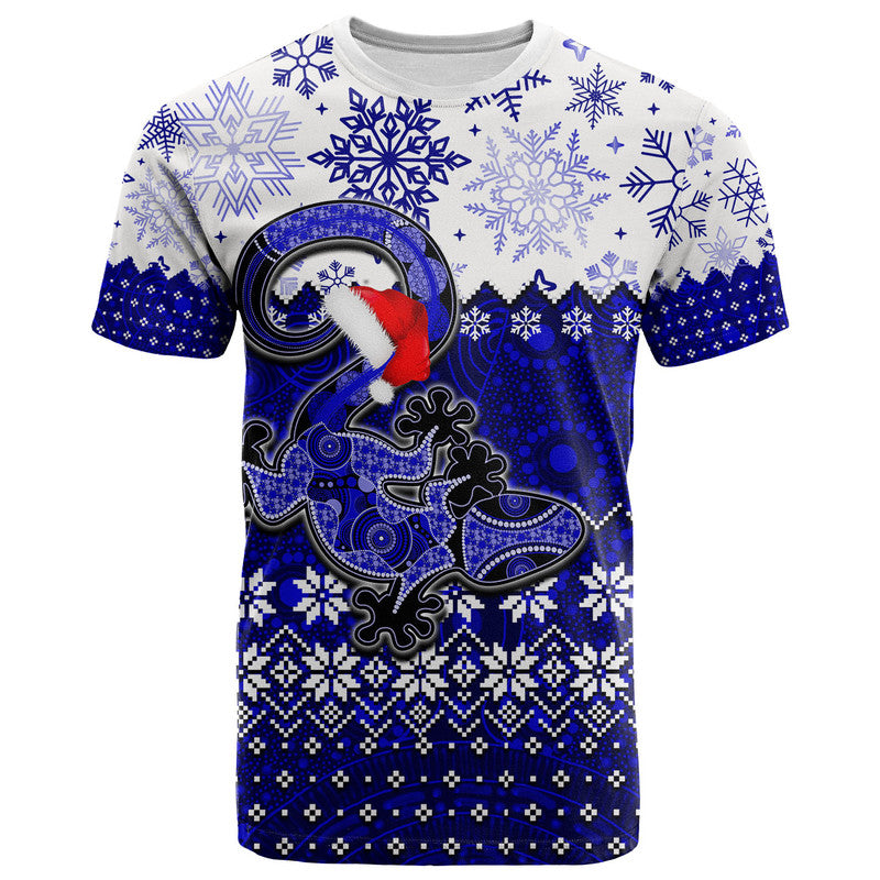Aboriginal Christmas 2022 Lizard T Shirt Blue Style - Vibe Hoodie Shop