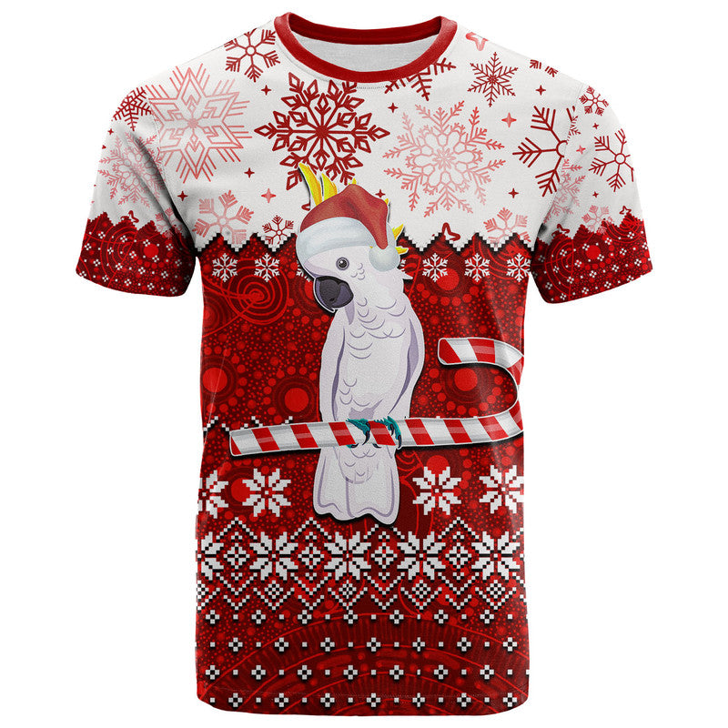Aboriginal Christmas 2022 Cockatoo T Shirt Red Style - Vibe Hoodie Shop