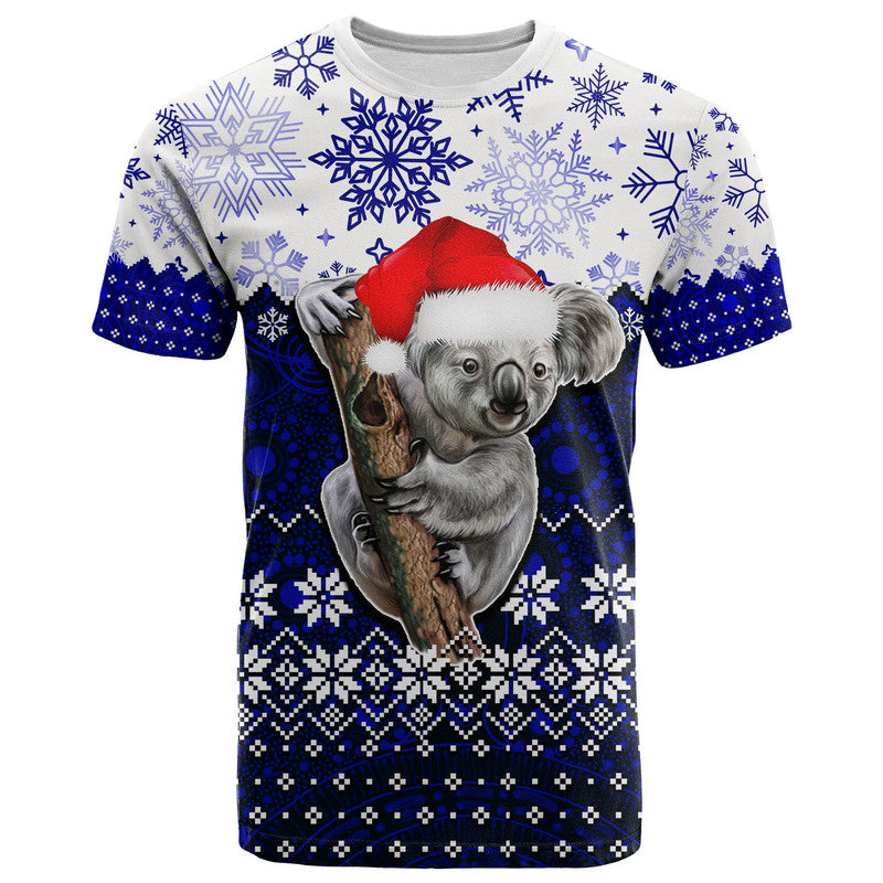 Aboriginal Christmas 2022 Koala T Shirt Blue Style - Vibe Hoodie Shop