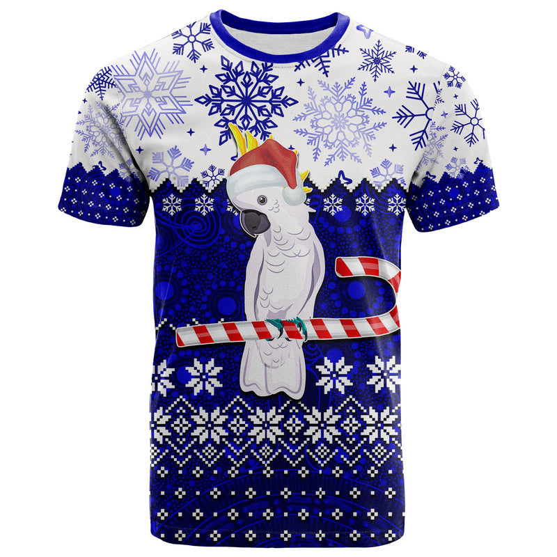 Aboriginal Christmas 2022 Cockatoo T Shirt Blue Style - Vibe Hoodie Shop
