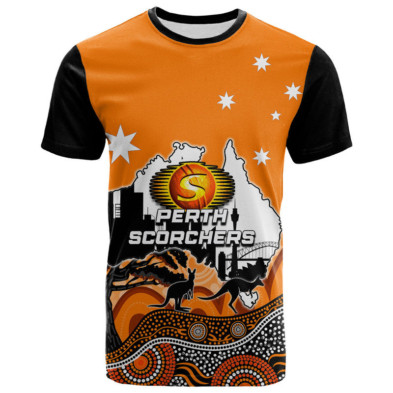 (Custom Personalised And Number) Happy Australia Day- Perth Scorchers T Shirt - Vibe Hoodie Shop