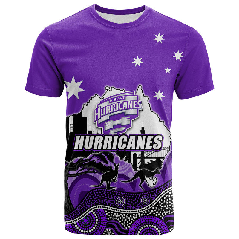 (Custom Personalised And Number) Happy Australia Day- Hobart Hurricanes T Shirt - Vibe Hoodie Shop