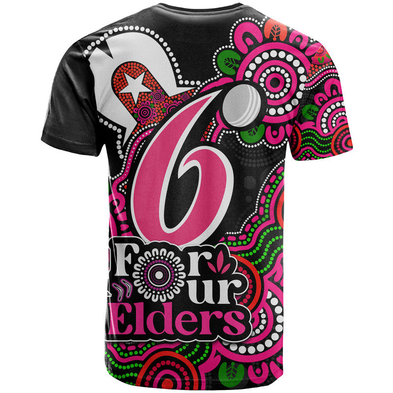 Sydney Sixers Cricket T Shirt NAIDOC Torres Strait For Our Elders LT9 - Vibe Hoodie Shop