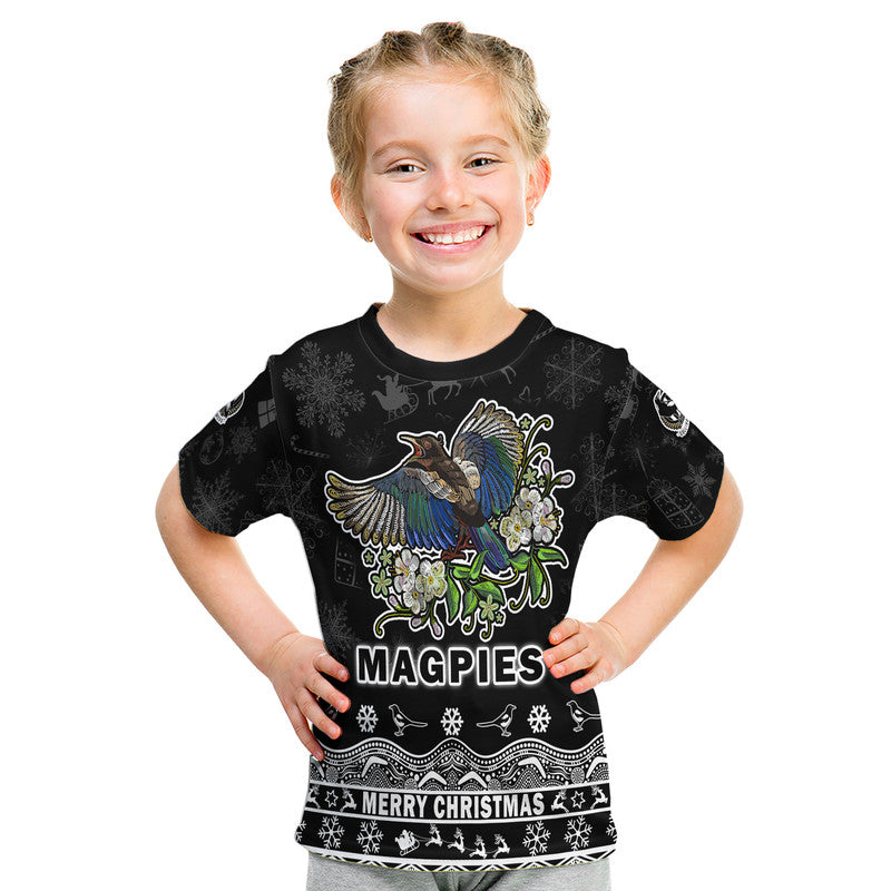 (Custom Personalised And Number) Collingwood Pies Unique Winter Season T Shirt Magpies Merry Christmas LT9 - Vibe Hoodie Shop