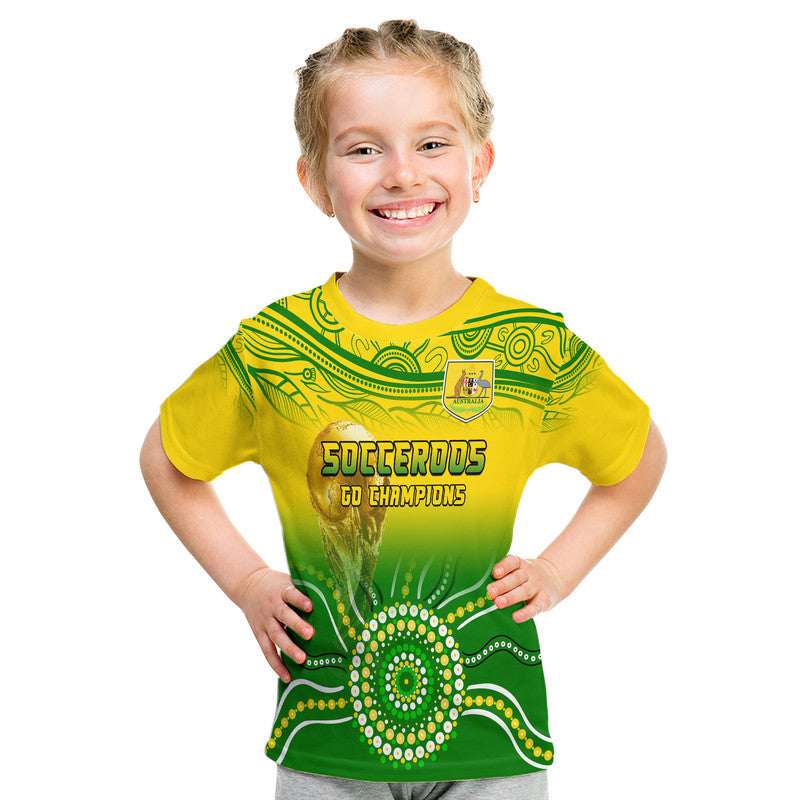 Australia Soccer Socceroos Go Champions T Shirt LT9 - Vibe Hoodie Shop
