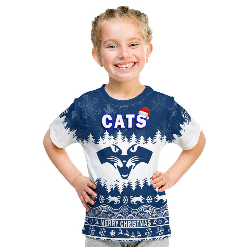 (Custom Personalised And Number) Geelong Cats Unique Winter Season T Shirt Cats Merry Christmas LT9 - Vibe Hoodie Shop