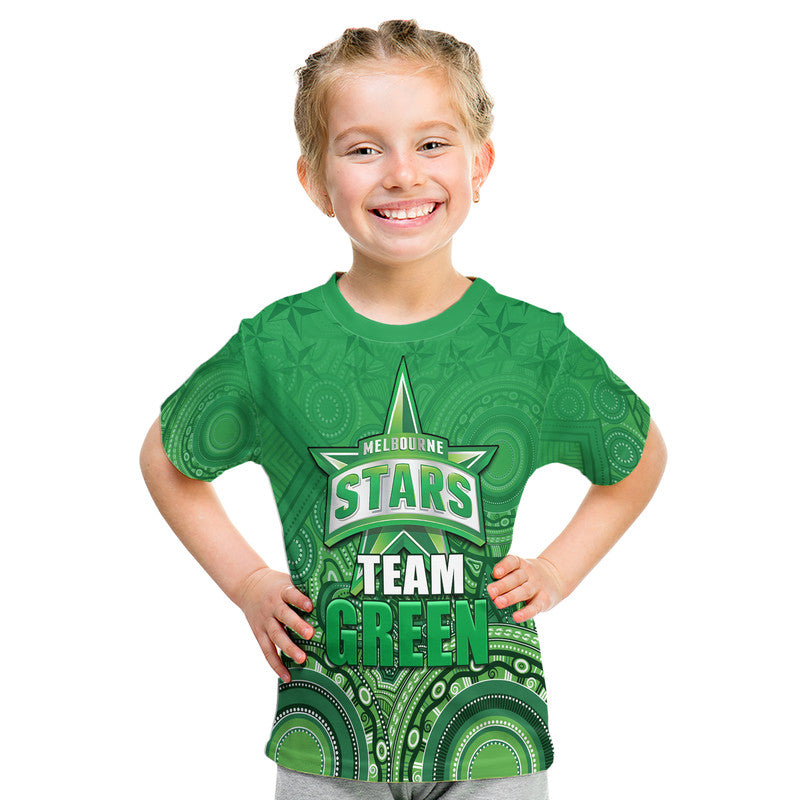 Melbourne Team Green Indigenous Aboriginal Stars Arts T Shirt LT9 - Vibe Hoodie Shop