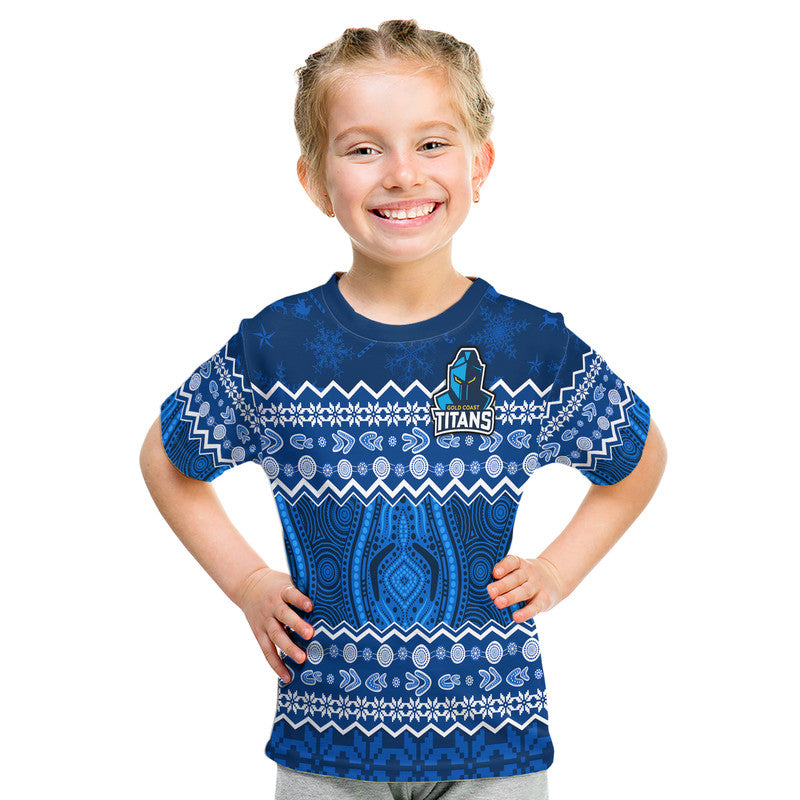 (Custom Personalised) Titans Aboriginal Gold Coast Christmas Vibe T Shirt LT9 - Vibe Hoodie Shop