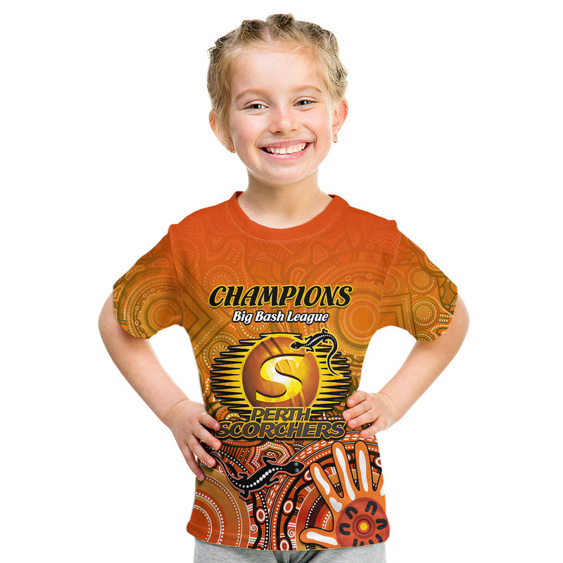 Perth Scorchers Champions T Shirt Lizard Indigenous Aboriginal LT9 - Vibe Hoodie Shop