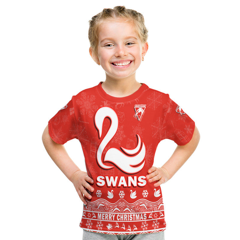 Sydney Swans Unique Winter Season T Shirt Swans Merry Christmas LT9 - Vibe Hoodie Shop