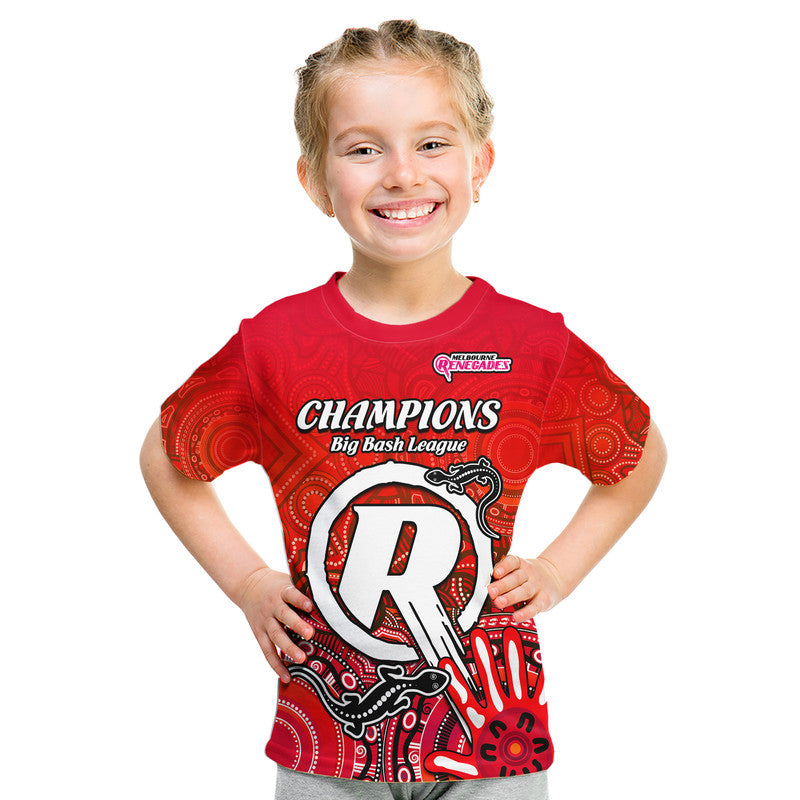 (Custom Personalised) Melbourne Renegades Champions T Shirt Lizard Indigenous Aboriginal LT9 - Vibe Hoodie Shop