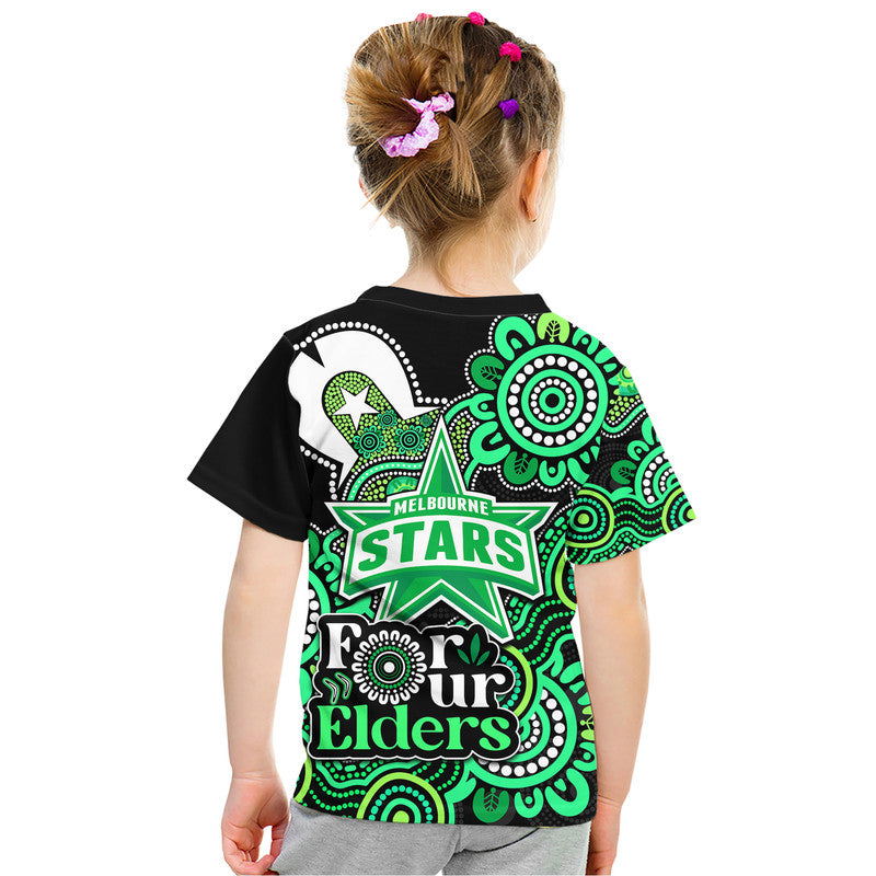 Melbourne Stars Cricket Kid T Shirt NAIDOC Torres Strait For Our Elders - Vibe Hoodie Shop