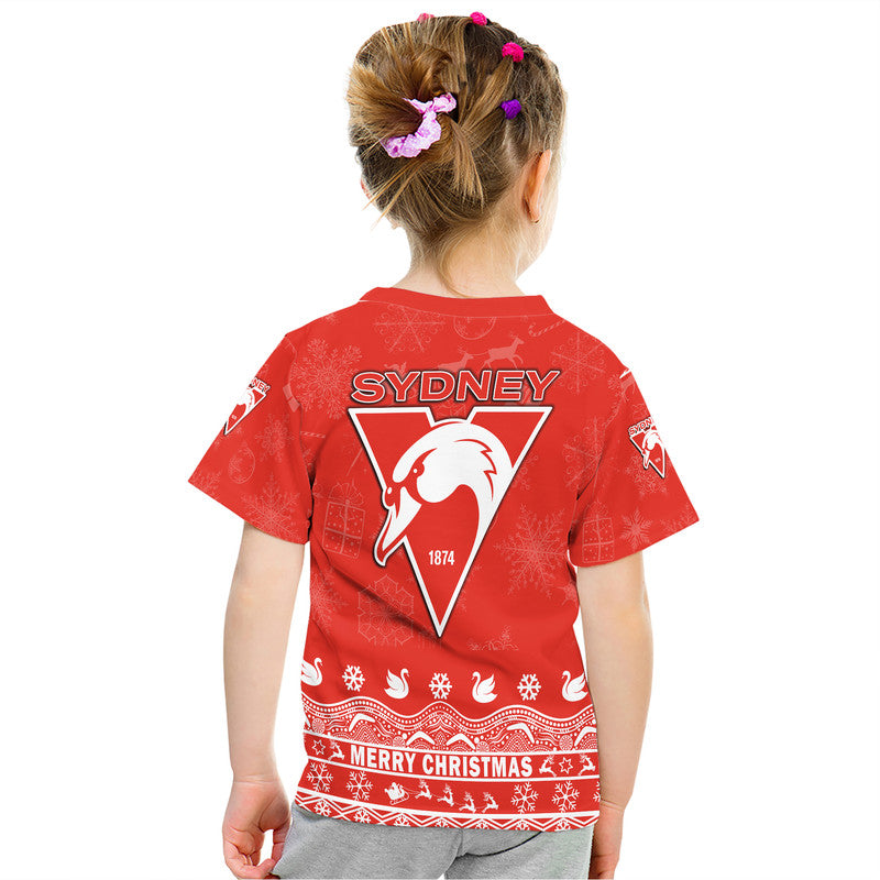 Sydney Swans Unique Winter Season T Shirt Swans Merry Christmas LT9 - Vibe Hoodie Shop