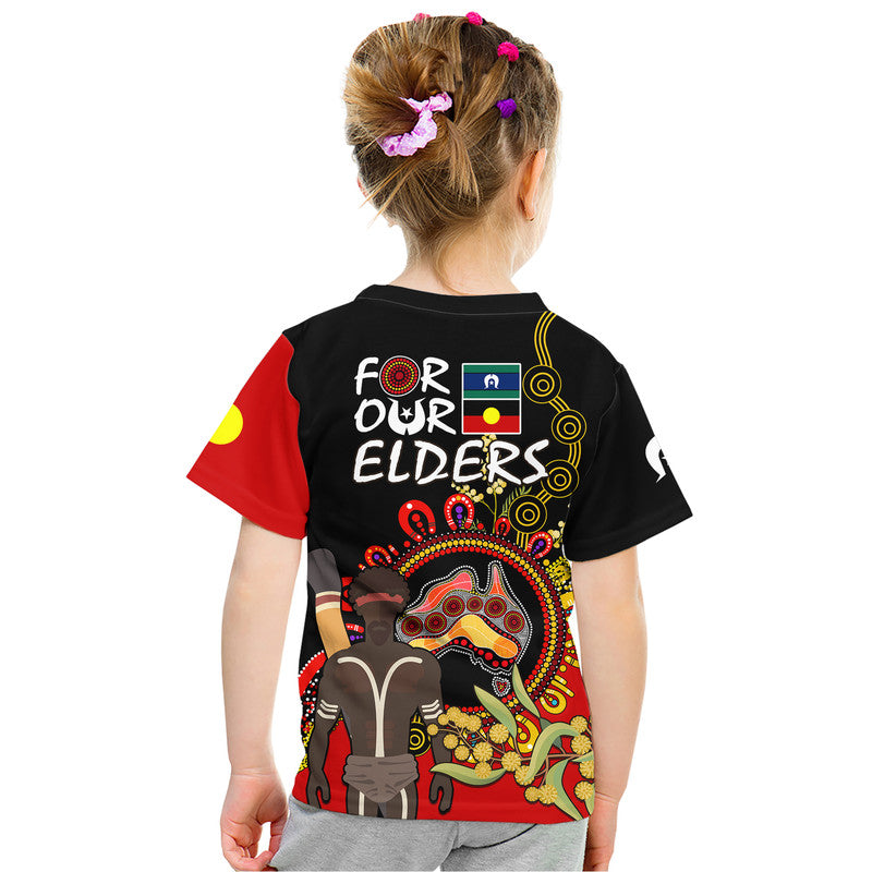 NAIDOC 2023 Indigenous T Shirt Australia Map With Golden Wattle LT9 - Vibe Hoodie Shop