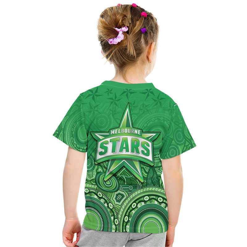 Melbourne Team Green Indigenous Aboriginal Stars Arts T Shirt LT9 - Vibe Hoodie Shop