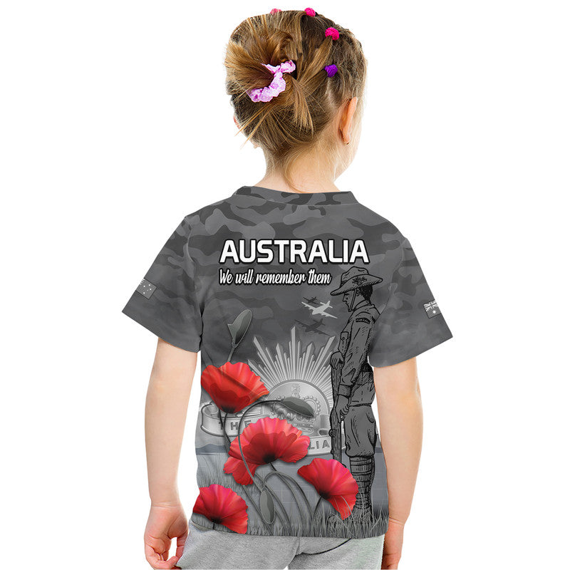 Remembrance Day T Shirt Soldier Australian Army Rising Sun With Red Poppy LT9 - Vibe Hoodie Shop