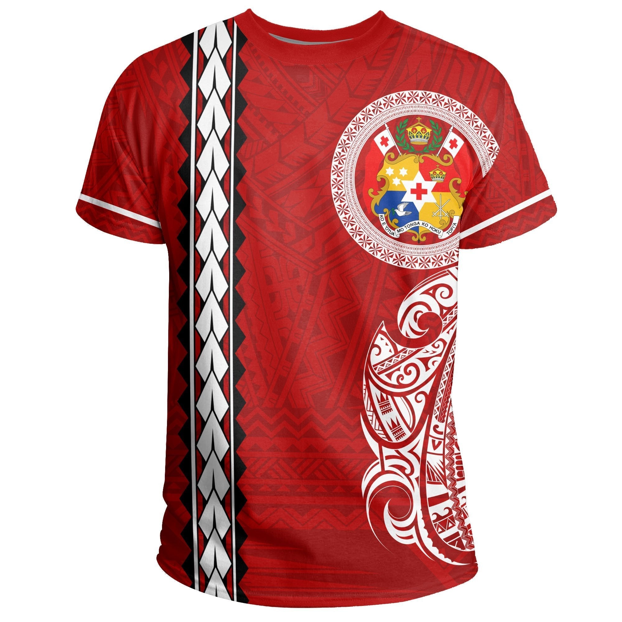 Tonga T shirt - Polynesian Coat Of Arms - Vibe Hoodie Shop