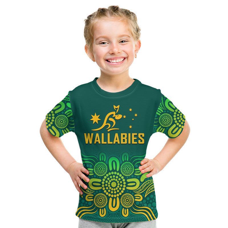 (Custom Personalised) Australia Rugby Wallabies Kid T Shirt - Vibe Hoodie Shop