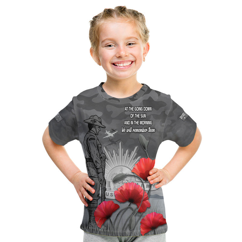 Remembrance Day T Shirt Soldier Australian Army Rising Sun With Red Poppy LT9 - Vibe Hoodie Shop