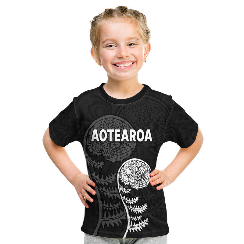 Aotearoa Silver Fern Kid T Shirt - Vibe Hoodie Shop