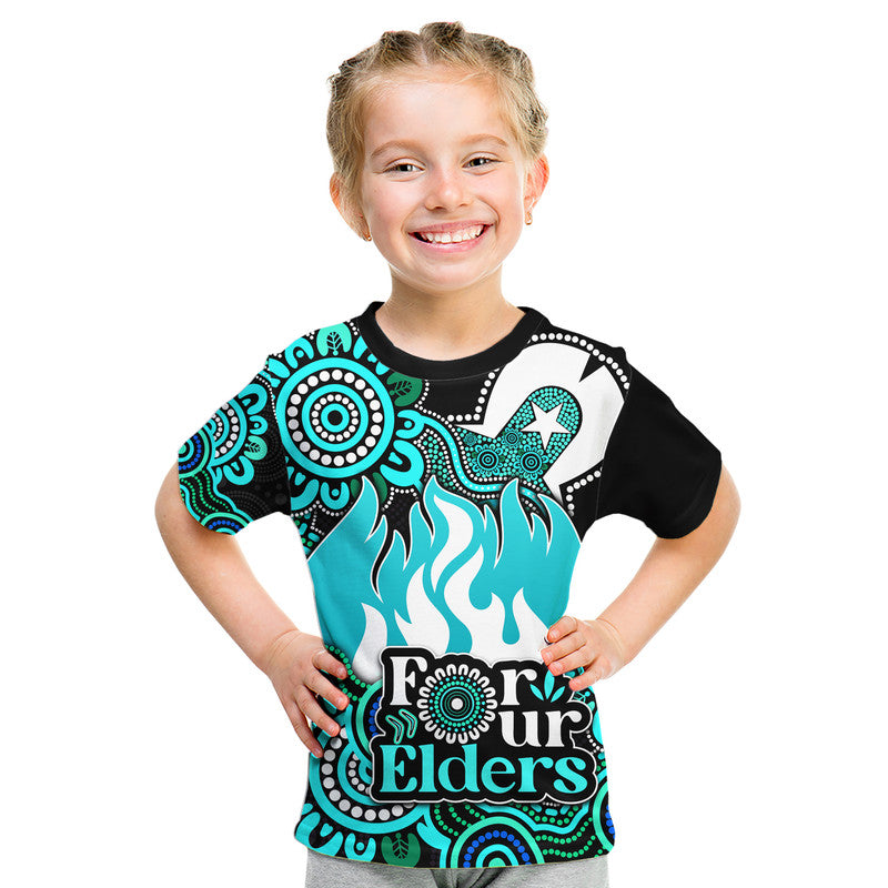 Brisbane Heat Cricket Kid T Shirt NAIDOC Torres Strait For Our Elders - Vibe Hoodie Shop