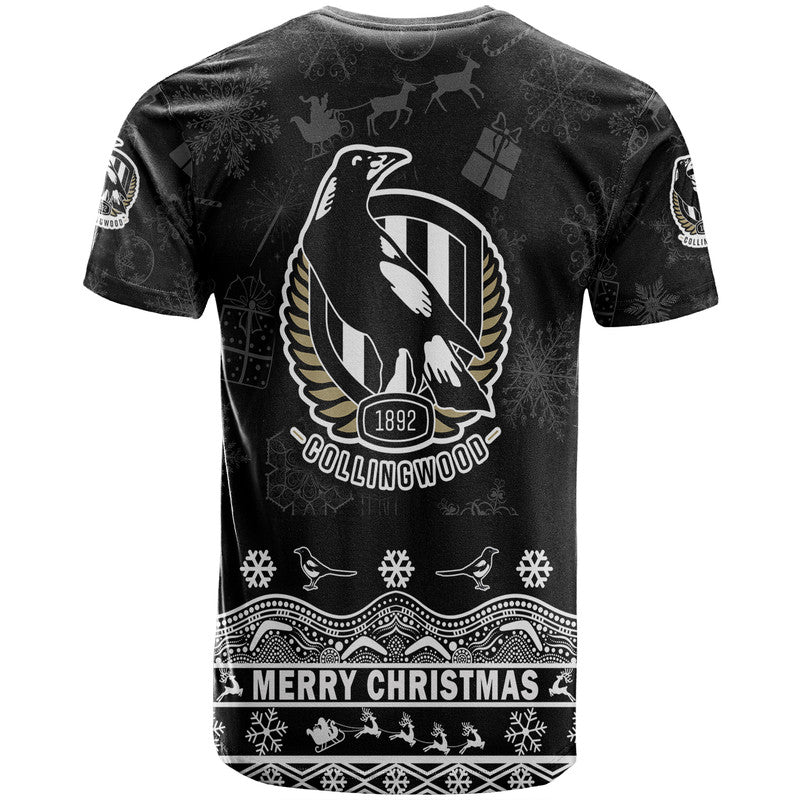 Collingwood Pies Unique Winter Season T Shirt Magpies Merry Christmas LT9 - Vibe Hoodie Shop