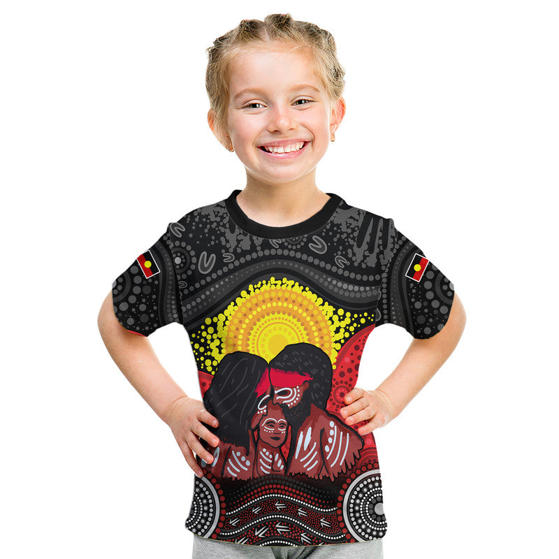 (Custom Personalised) Australia Indigenous Aboriginal Family Kid T Shirt - Vibe Hoodie Shop