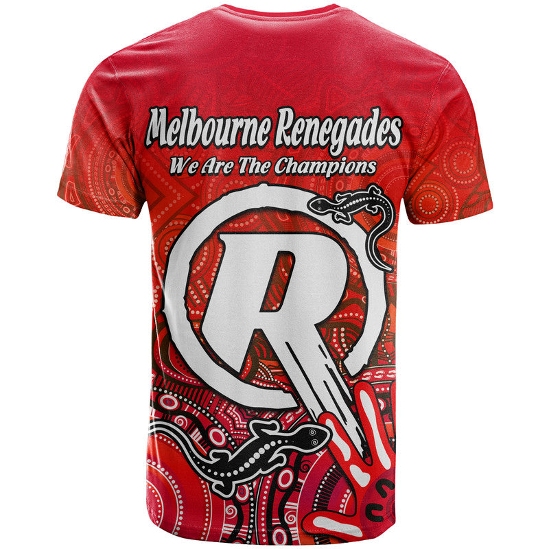 Melbourne Renegades Champions T Shirt Lizard Indigenous Aboriginal LT9 - Vibe Hoodie Shop