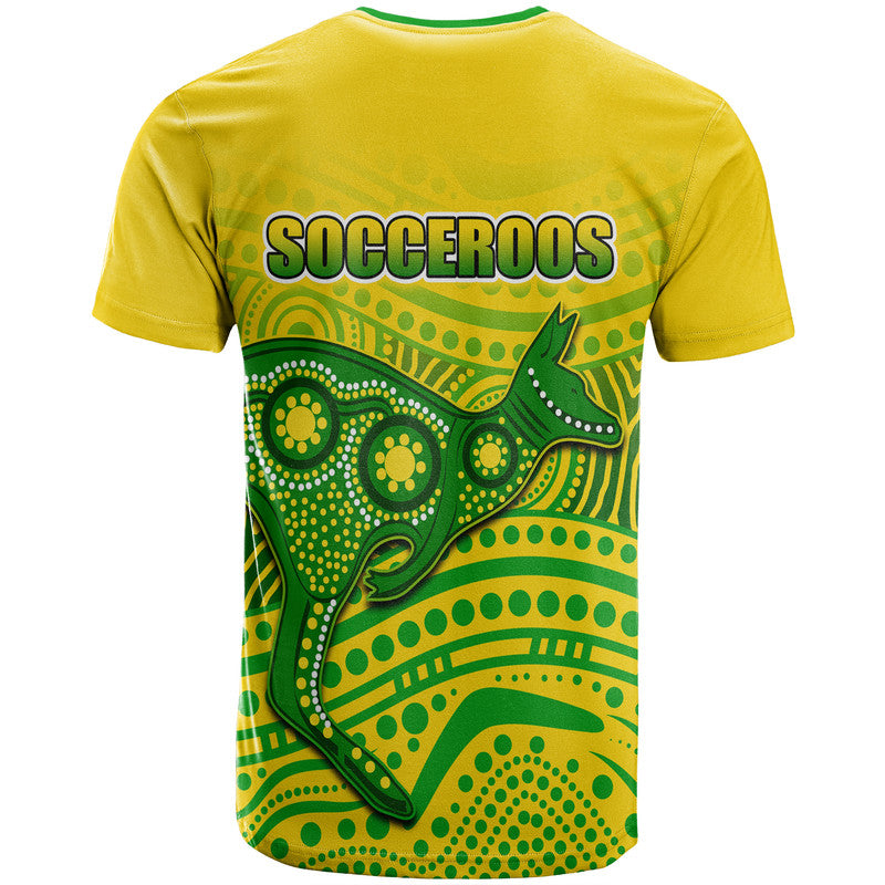Australia Aboriginal Soccer T Shirt Kangaroo Socceroos Art Style LT9 - Vibe Hoodie Shop