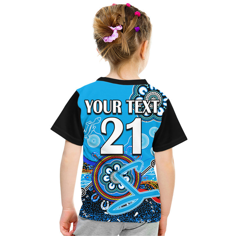 (Custom Personalised) Adelaide Strikers Kid T Shirt Cricket Indigenous Aboriginal Lizard Version - Vibe Hoodie Shop