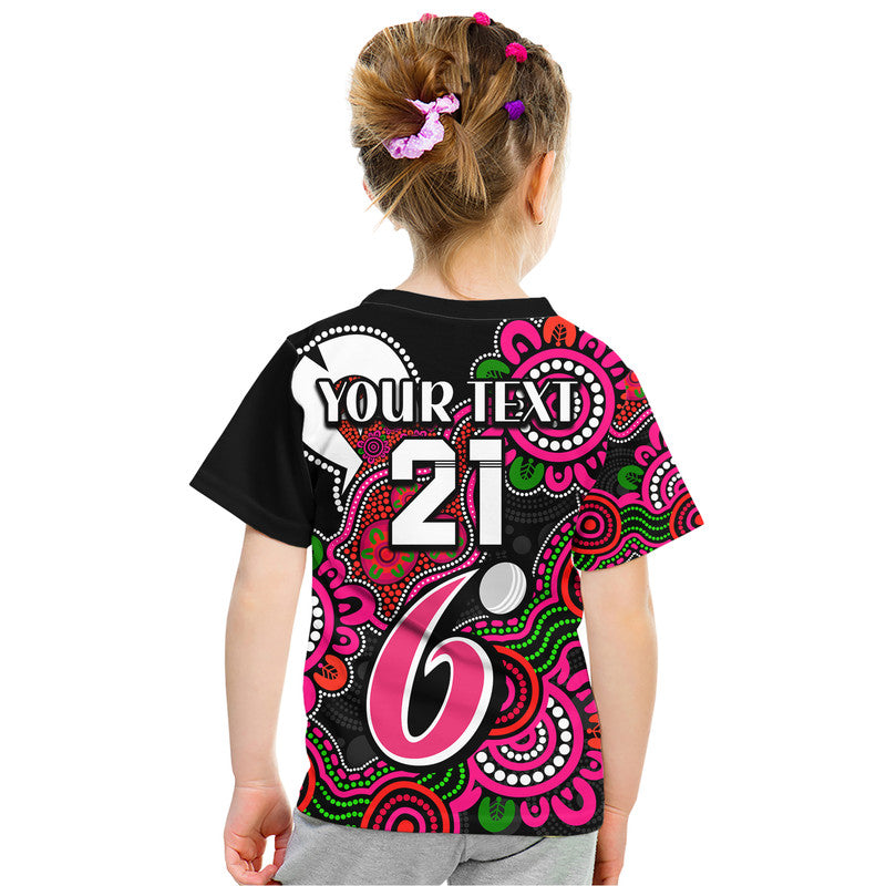 (Custom Personalised) Sydney Sixers Cricket Kid T Shirt NAIDOC Torres Strait For Our Elders - Vibe Hoodie Shop