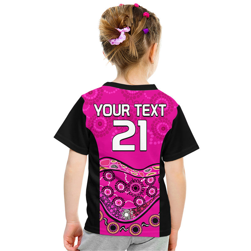 (Custom Personalised) Sixers Cricket Kid T Shirt Sydney Aboriginal - Vibe Hoodie Shop