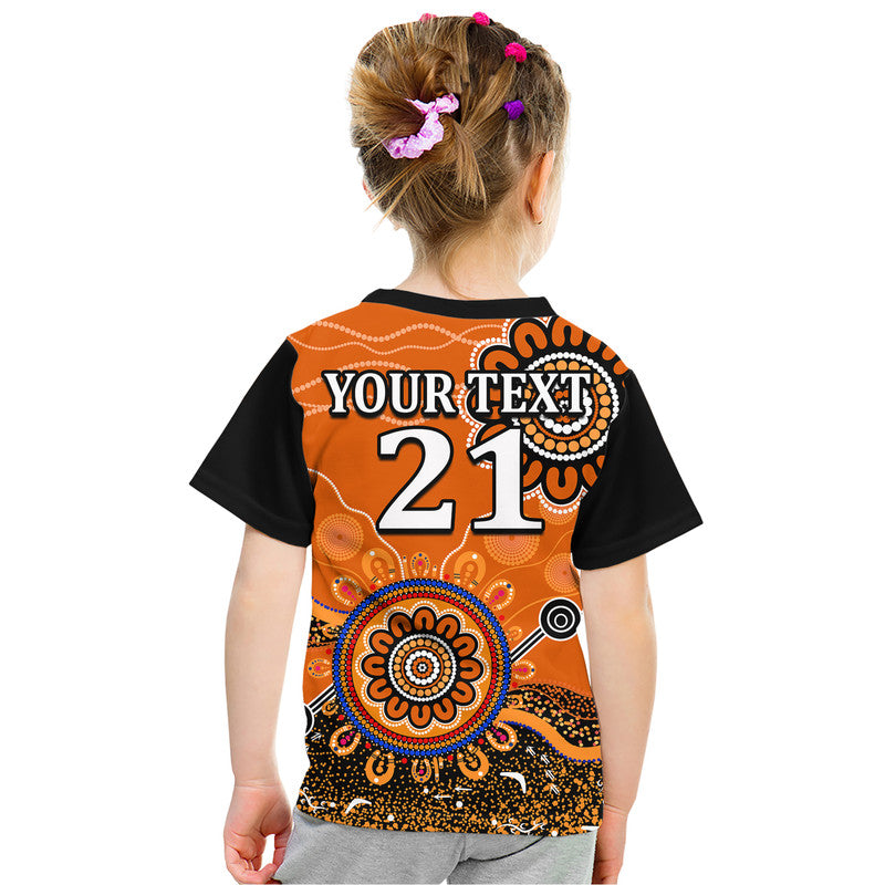 (Custom Personalised) Perth Scorchers Kid T Shirt Cricket Indigenous Aboriginal - Vibe Hoodie Shop