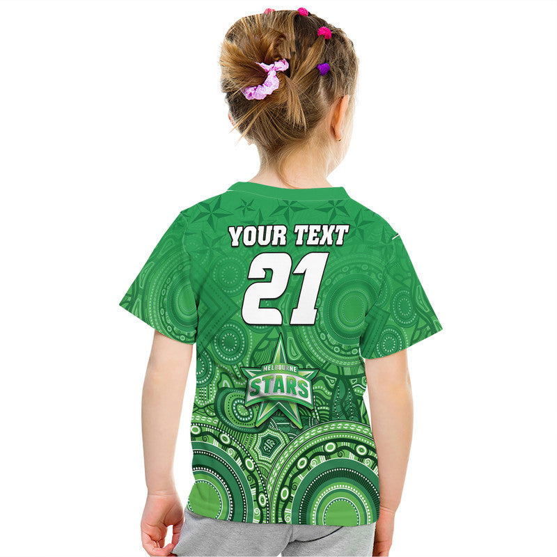 (Custom Personalised) Melbourne Team Green Indigenous Aboriginal Stars Arts T Shirt LT9 - Vibe Hoodie Shop