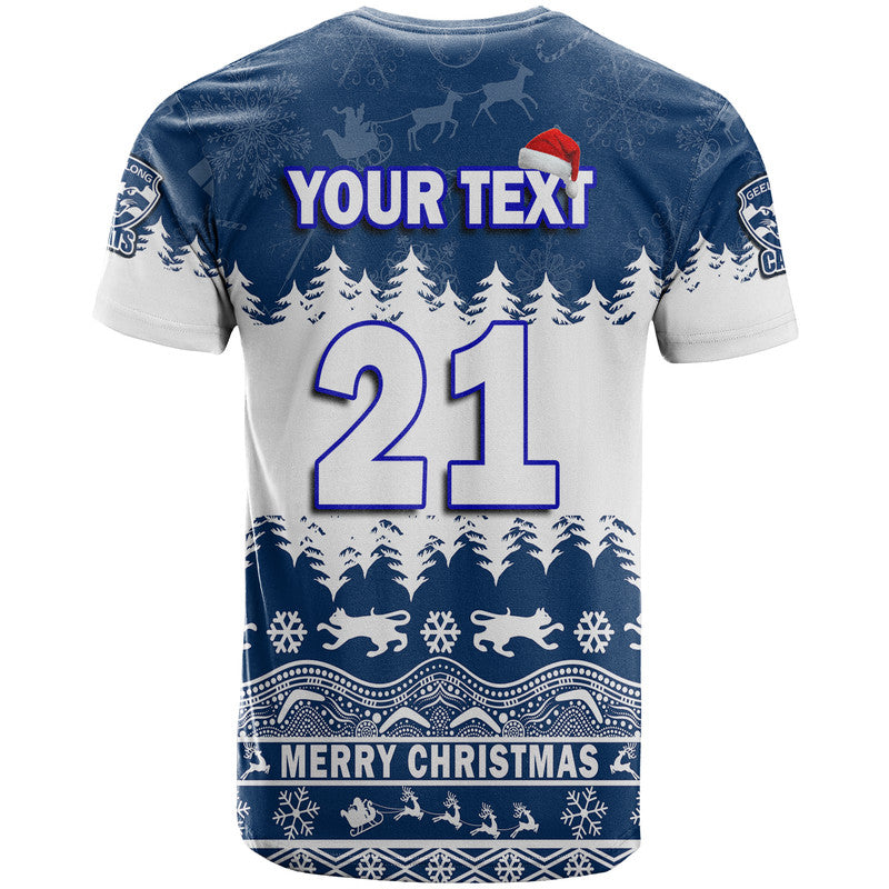 (Custom Personalised And Number) Geelong Cats Unique Winter Season T Shirt Cats Merry Christmas LT9 - Vibe Hoodie Shop