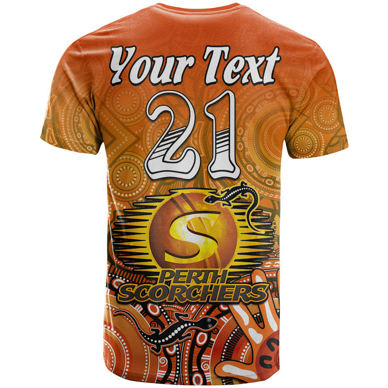 (Custom Personalised) Perth Scorchers Champions T Shirt Lizard Indigenous Aboriginal LT9 - Vibe Hoodie Shop