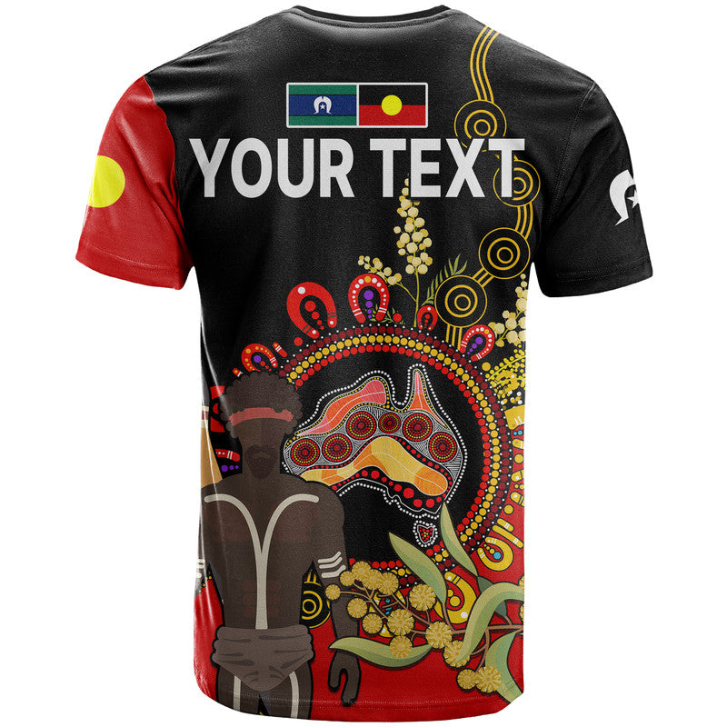 (Custom Personalised) NAIDOC 2023 Indigenous T Shirt Australia Map With Golden Wattle LT9 - Vibe Hoodie Shop