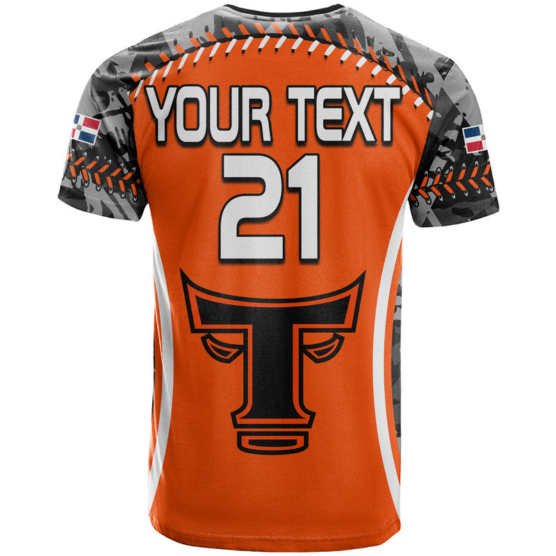 Dominican Toros De Este Baseball Stitches T Shirt Orange LT9 - Vibe Hoodie Shop