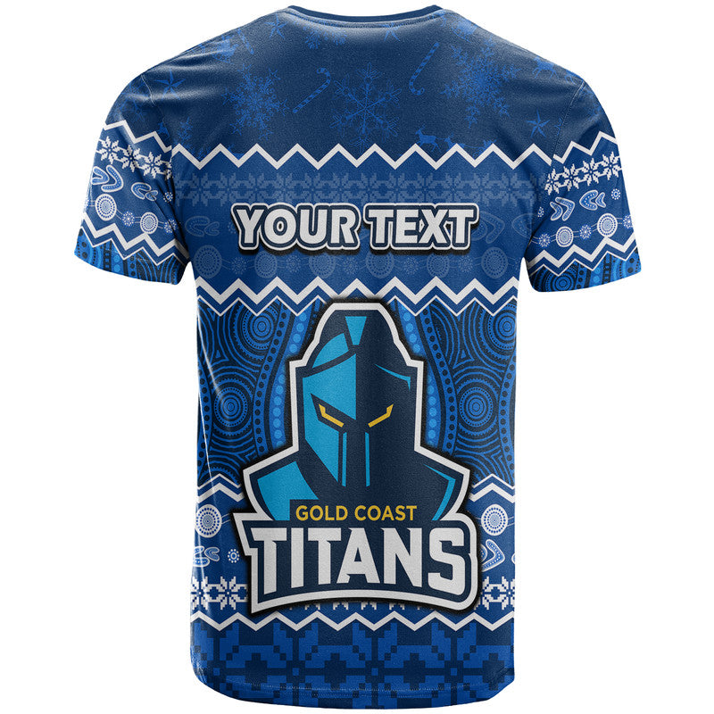 (Custom Personalised) Titans Aboriginal Gold Coast Christmas Vibe T Shirt LT9 - Vibe Hoodie Shop
