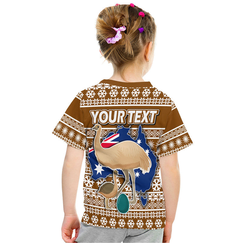 (Custom Personalised) Australian Emu Christmas Vibe With Aboriginal Dot Painting Style T Shirt LT9 - Vibe Hoodie Shop